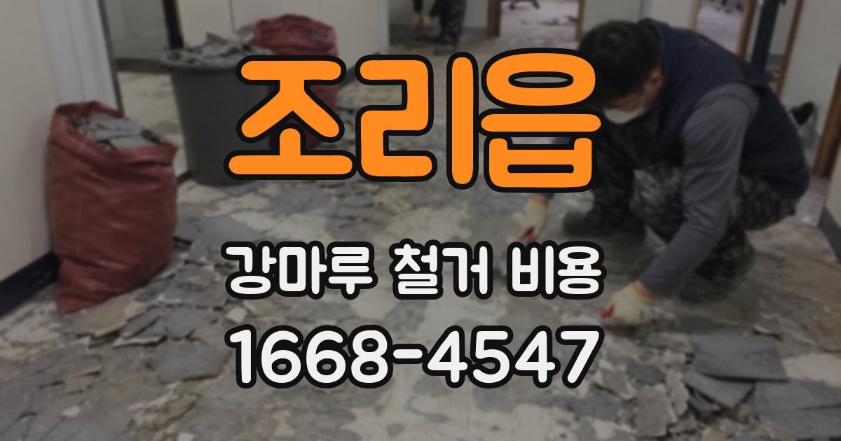조리읍 강마루 철거 비용