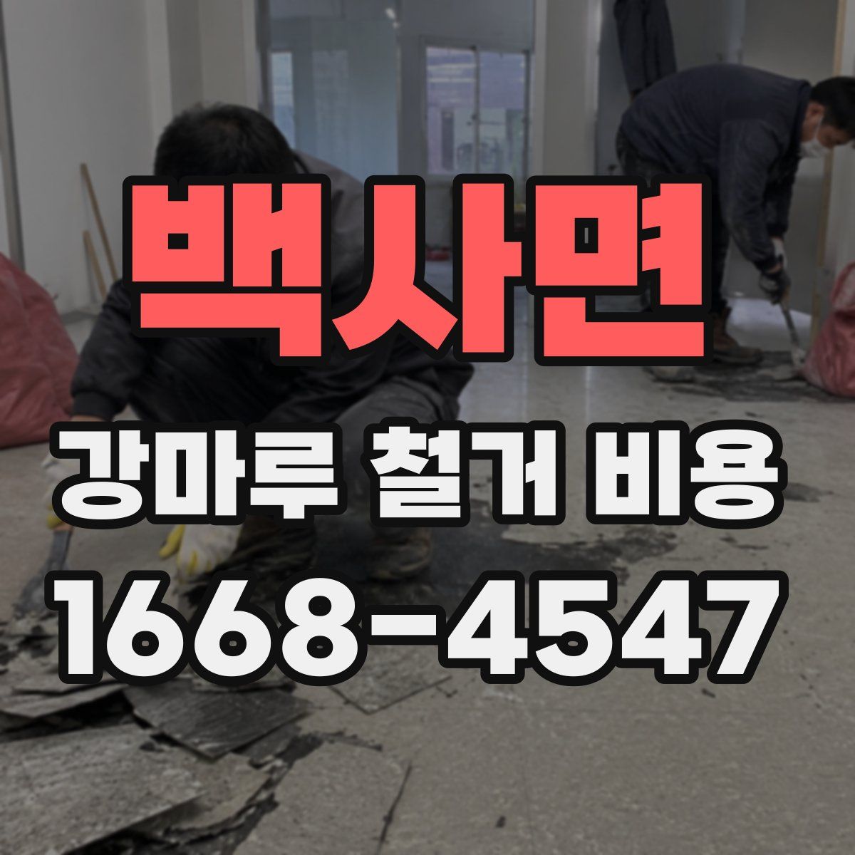 백사면 강마루 철거 비용