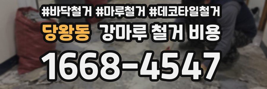당왕동 강마루 철거 비용