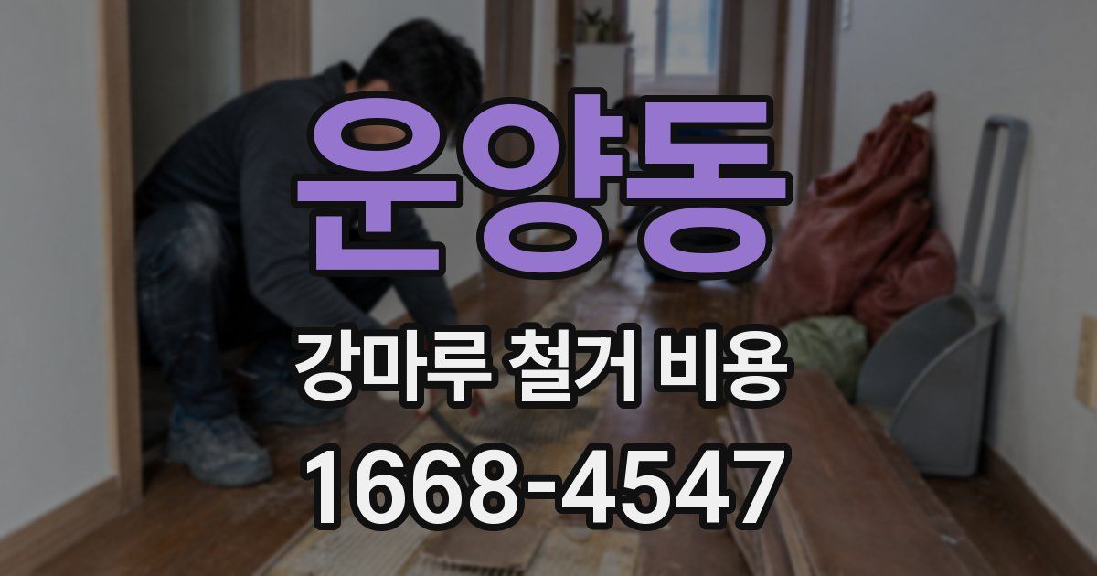 운양동 강마루 철거 비용
