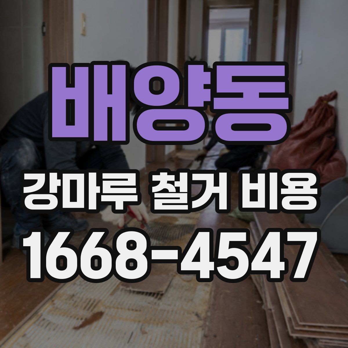 배양동 강마루 철거 비용 산출 방식과 견적 항목