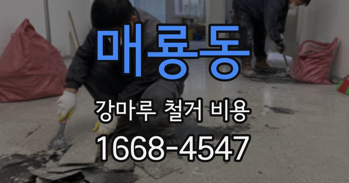 매룡동 강마루 철거 비용