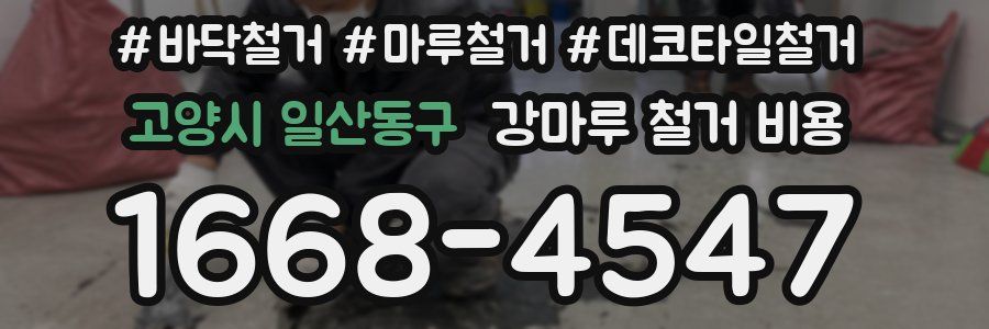 고양시 일산동구 강마루 철거 비용