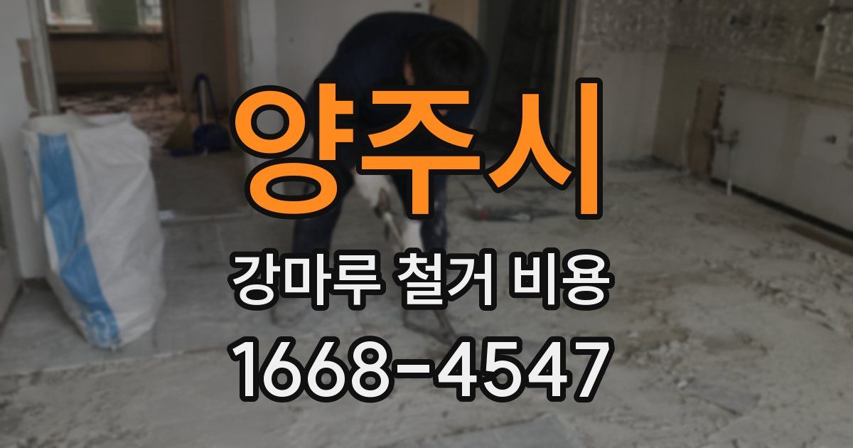 양주시 강마루 철거 비용