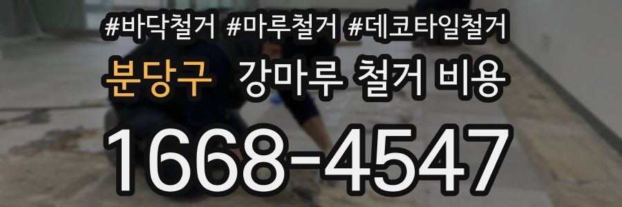 분당구 강마루 철거 비용