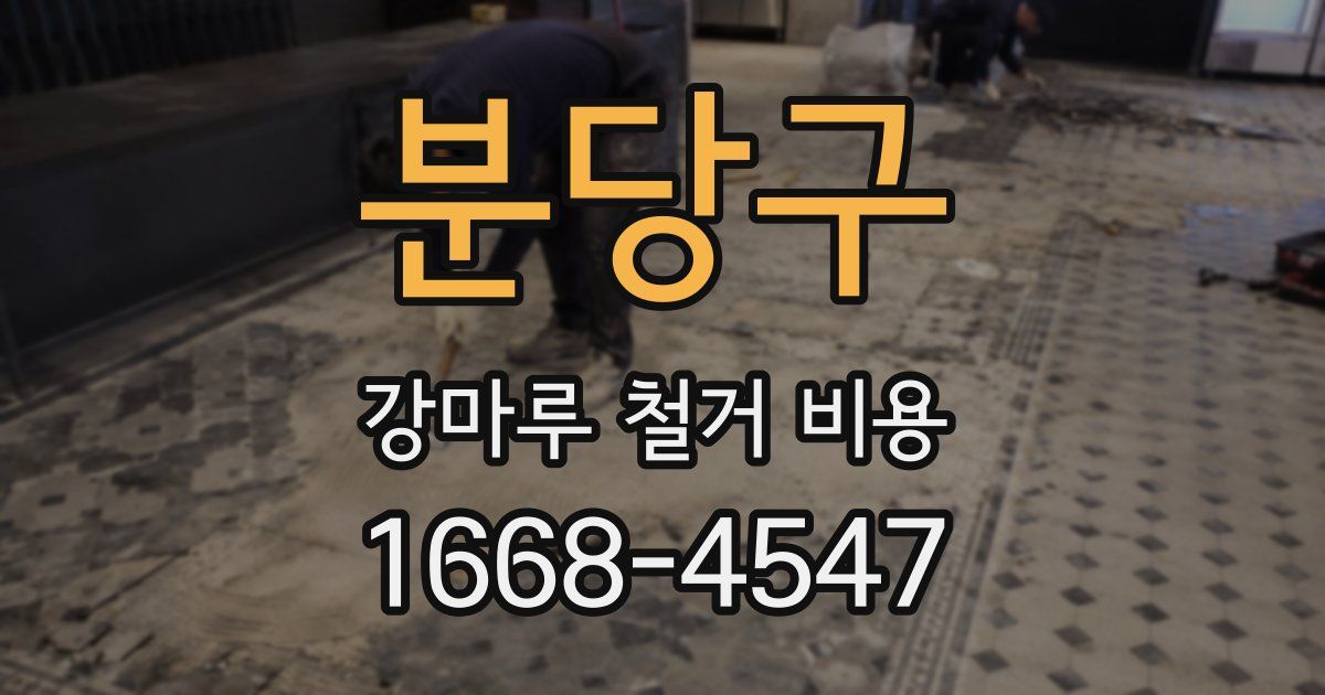 분당구 강마루 철거 비용