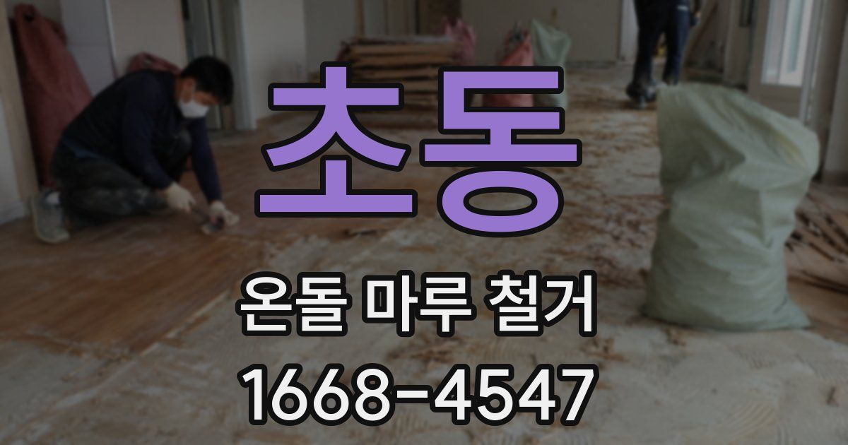 초동 온돌 마루 철거