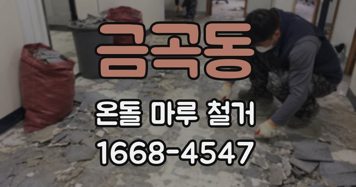 금곡동 온돌 마루 철거