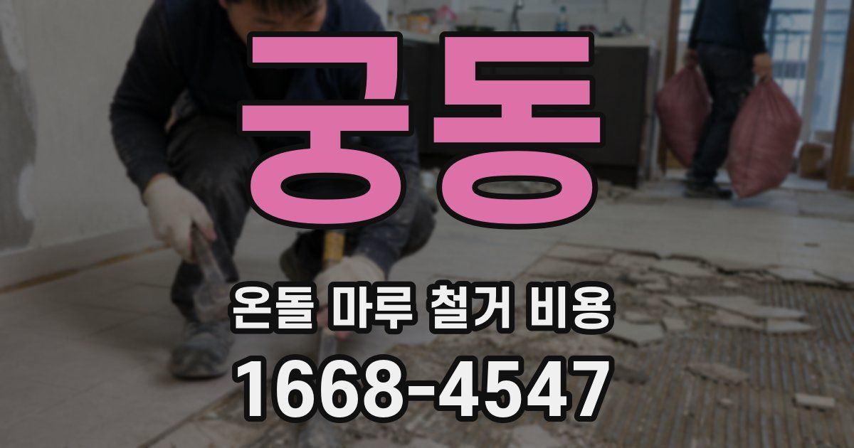 궁동 온돌 마루 철거 비용