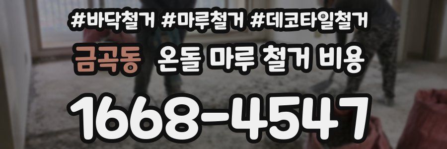 금곡동 온돌 마루 철거 비용
