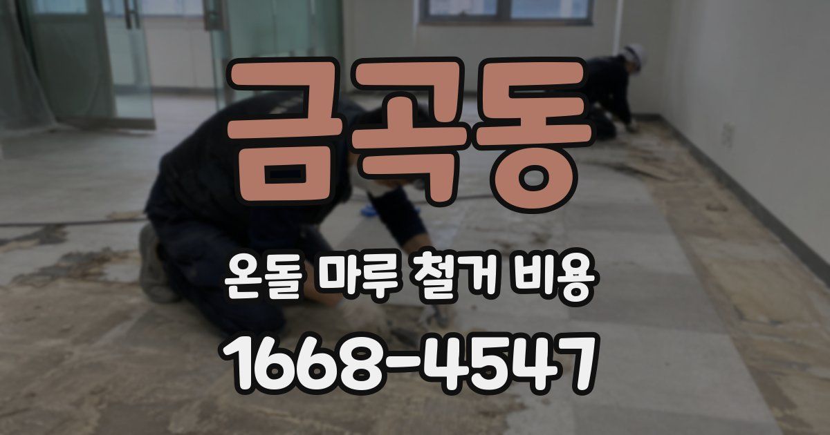 금곡동 온돌 마루 철거 비용