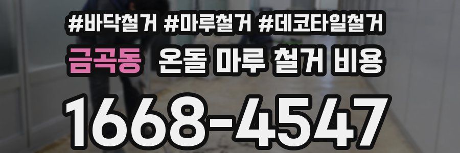 금곡동 온돌 마루 철거 비용