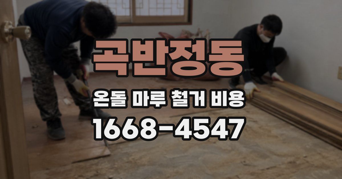 곡반정동 온돌 마루 철거 비용