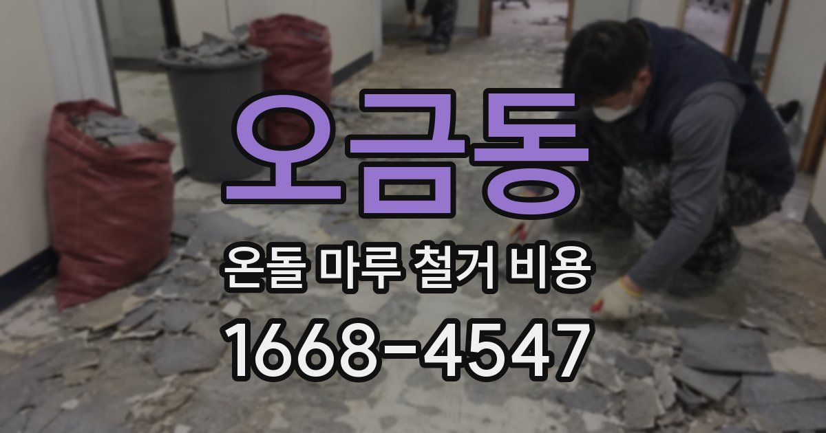 오금동 온돌 마루 철거 비용