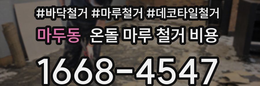 마두동 온돌 마루 철거 비용