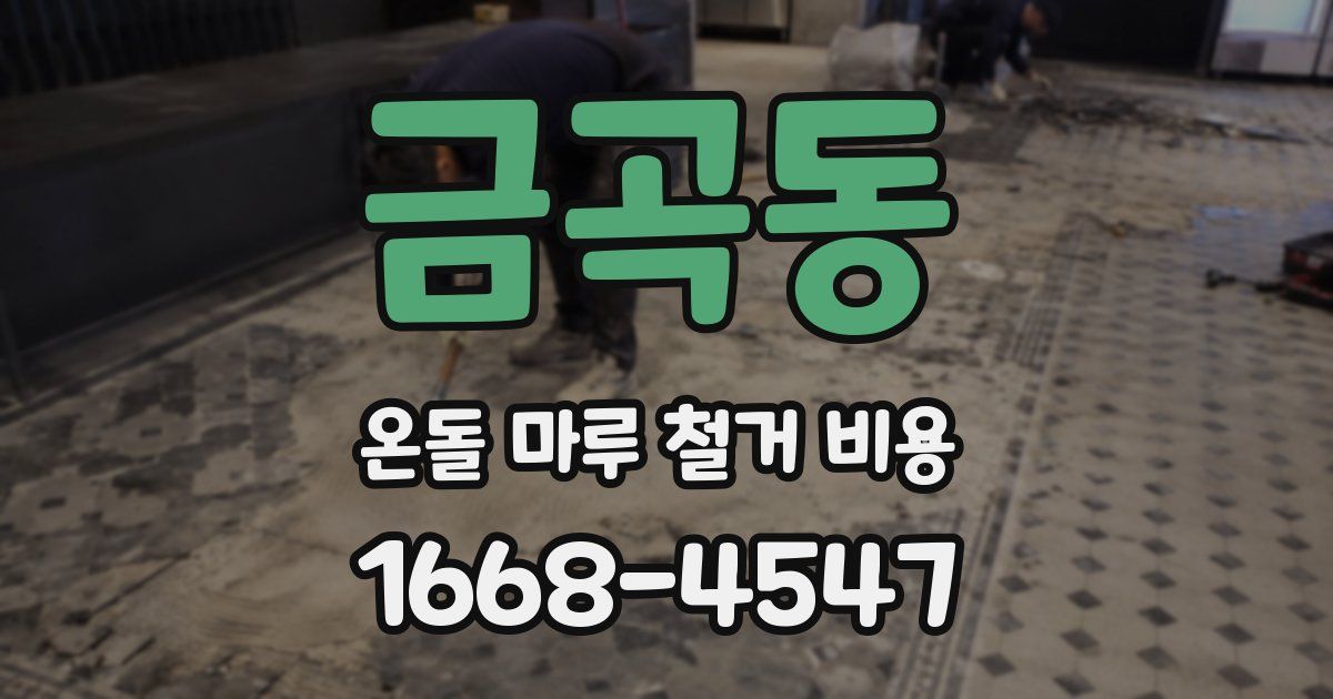 금곡동 온돌 마루 철거 비용