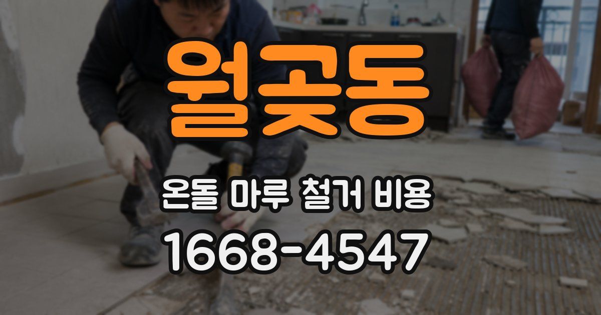 월곶동 온돌 마루 철거 비용