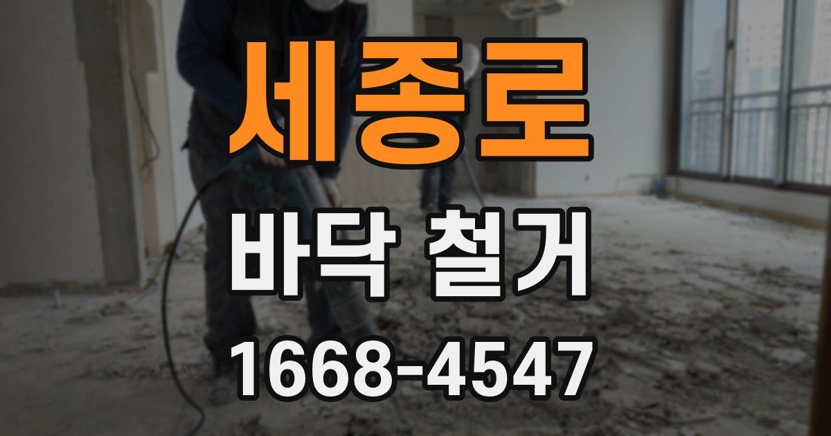 세종로 바닥 철거