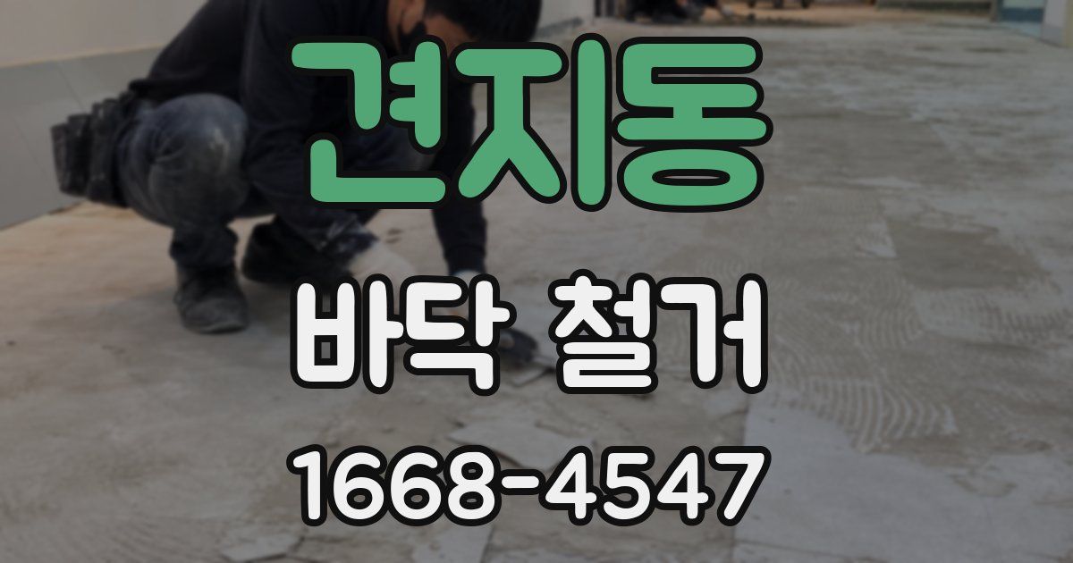 견지동 바닥 철거
