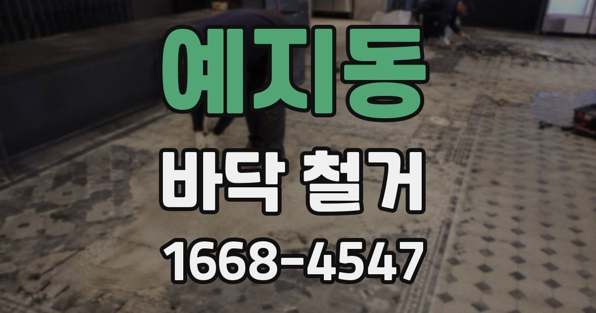 예지동 바닥 철거