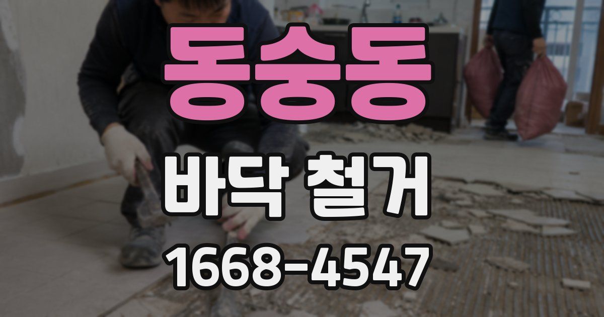 동숭동 바닥 철거