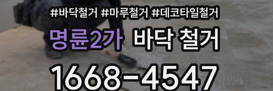 명륜2가 바닥 철거