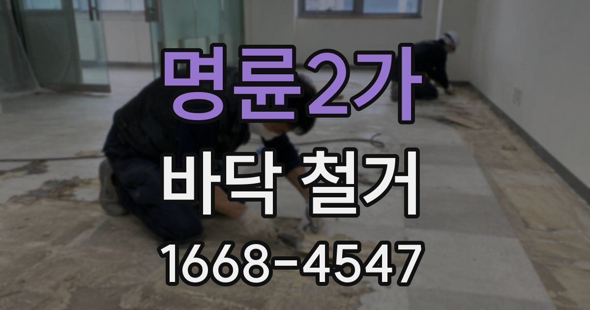 명륜2가 바닥 철거
