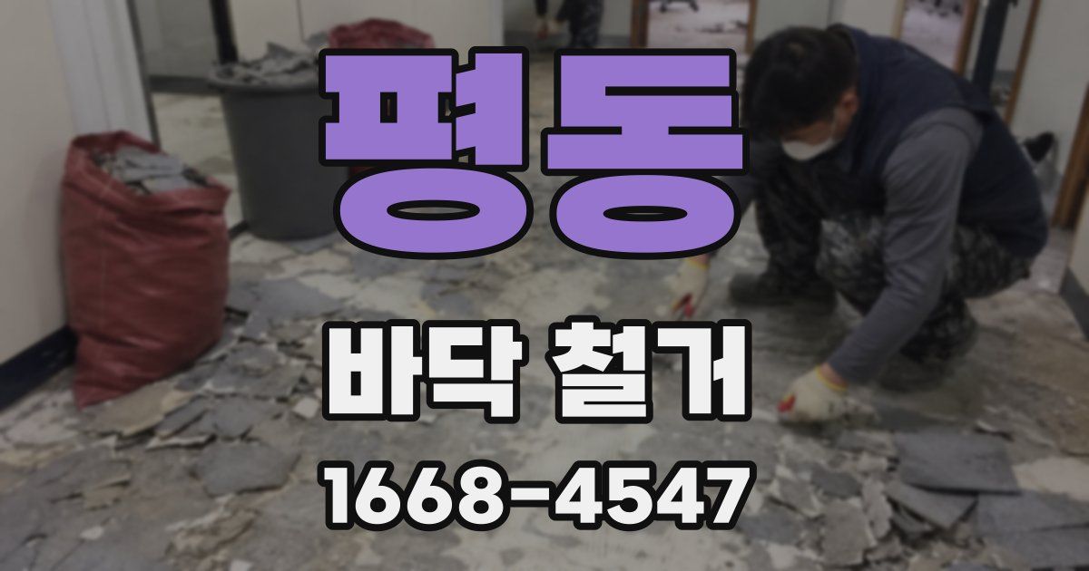 평동 바닥 철거