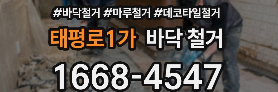 태평로1가 바닥 철거