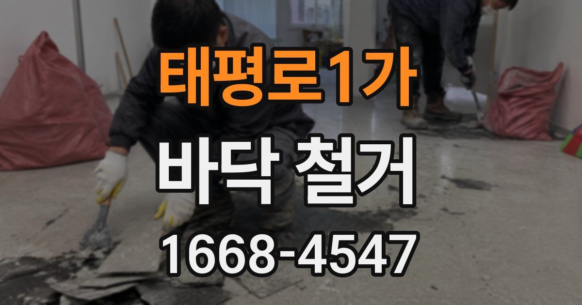 태평로1가 바닥 철거