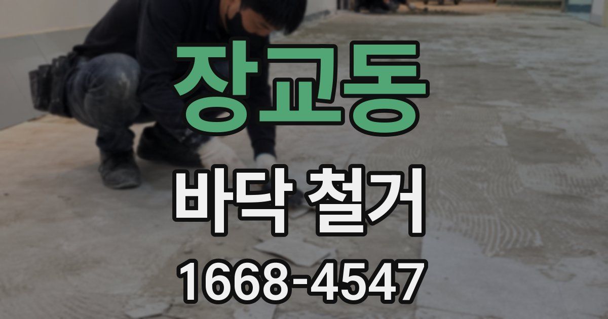 장교동 바닥 철거