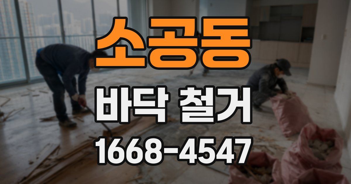 소공동 바닥 철거