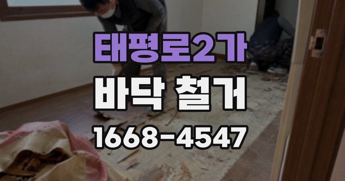 태평로2가 바닥 철거