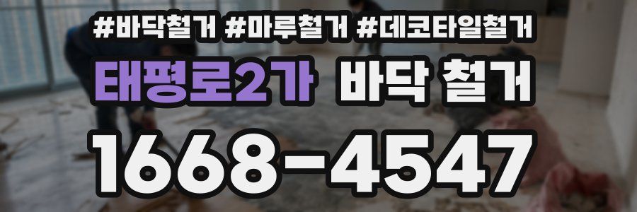 태평로2가 바닥 철거