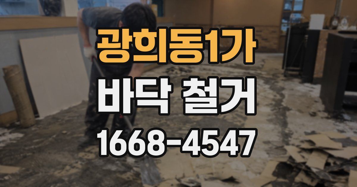 광희동1가 바닥 철거