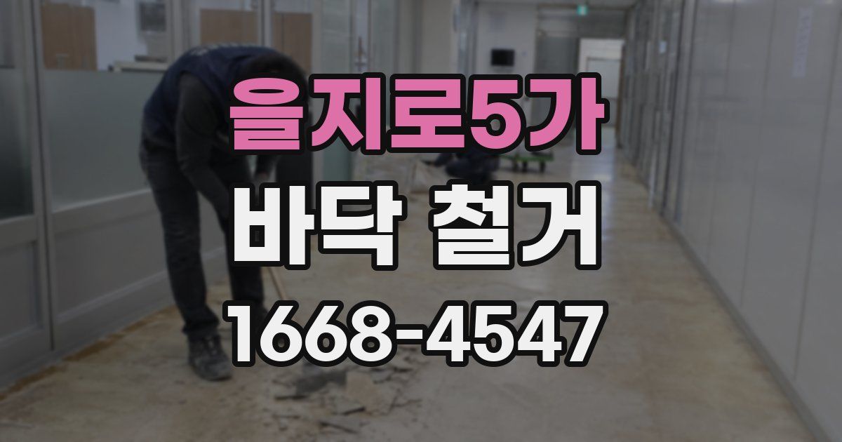 을지로5가 바닥 철거