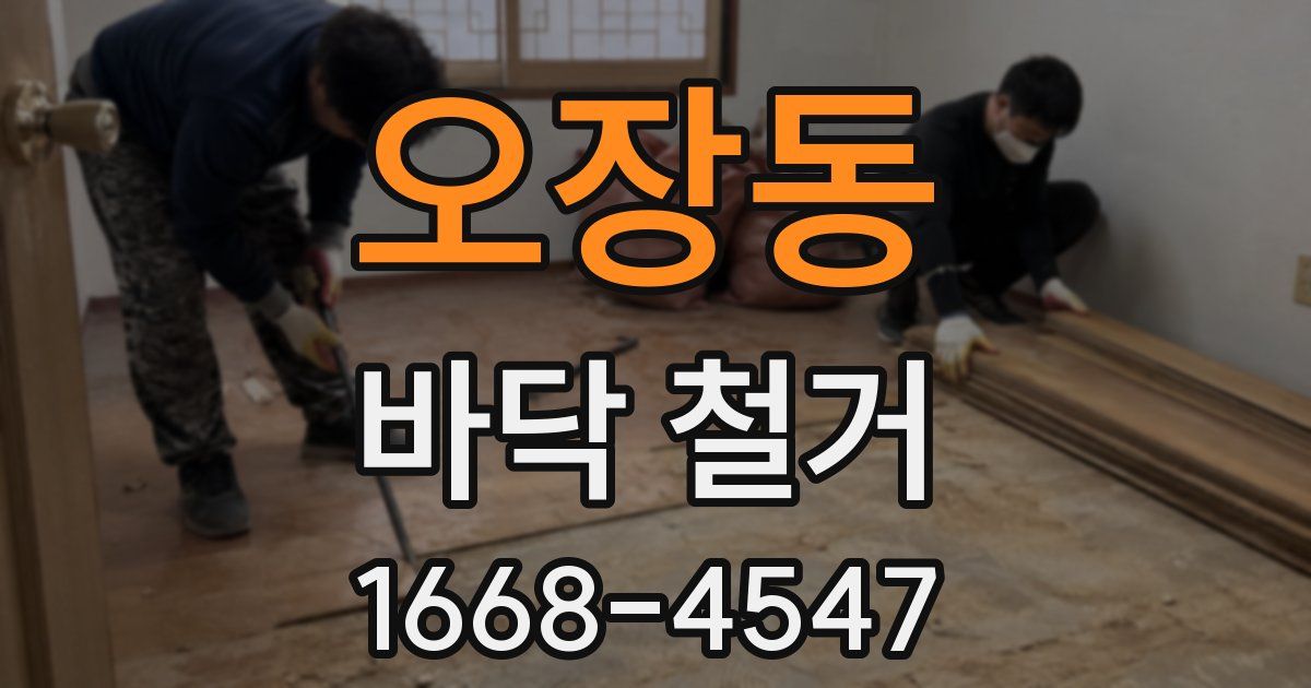오장동 바닥 철거