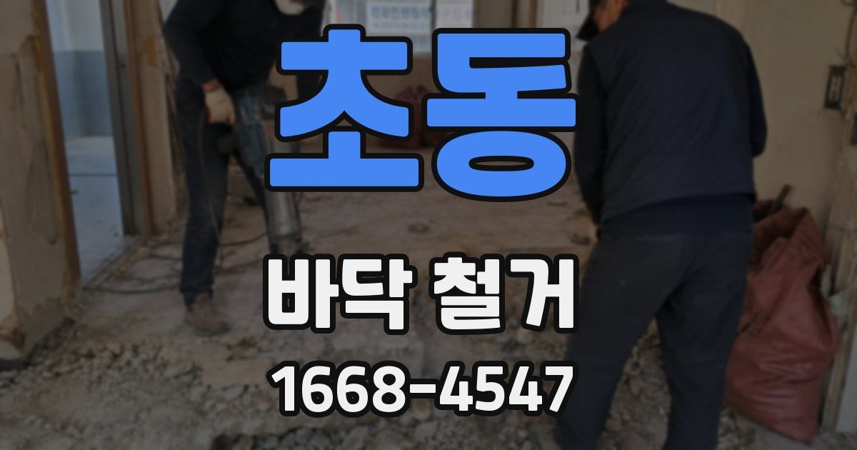 초동 바닥 철거