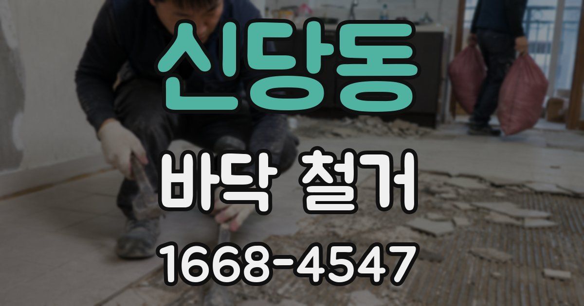 신당동 바닥 철거