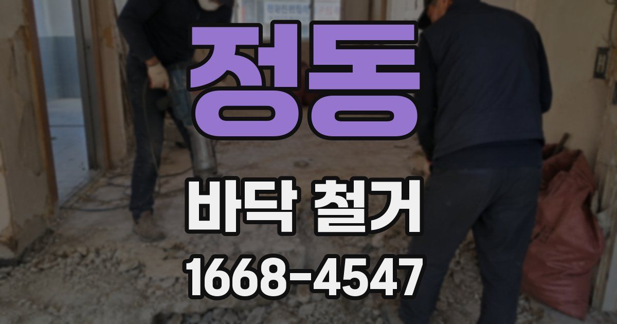 정동 바닥 철거