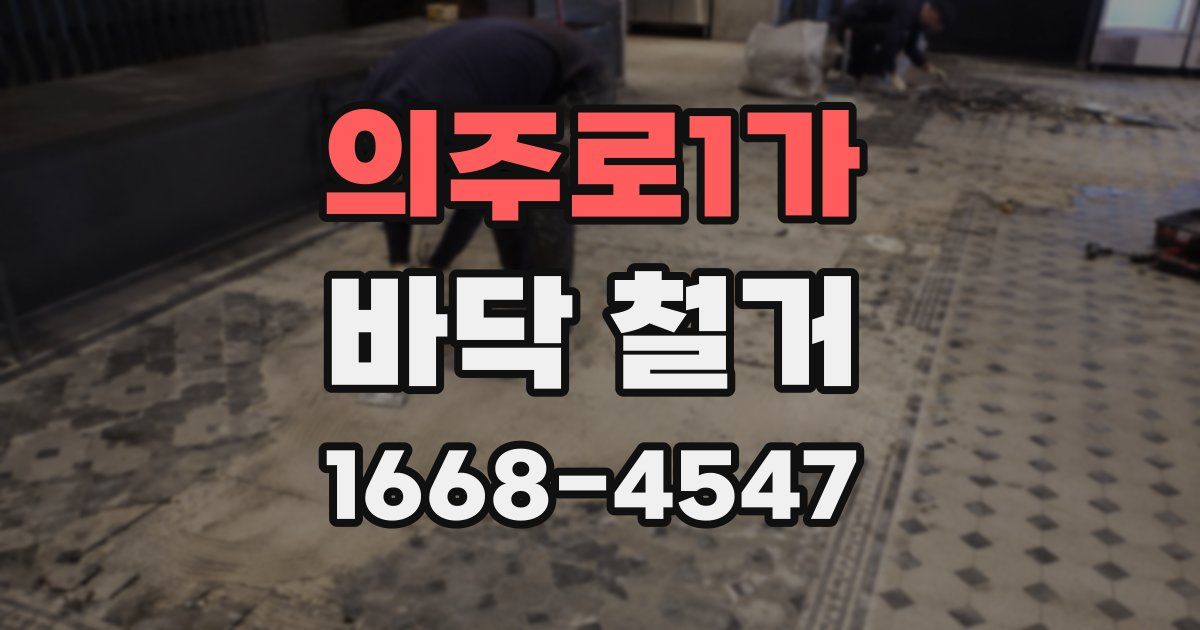 의주로1가 바닥 철거