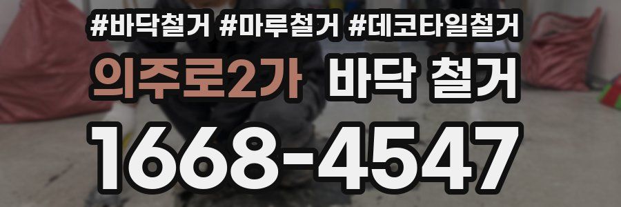 의주로2가 바닥 철거