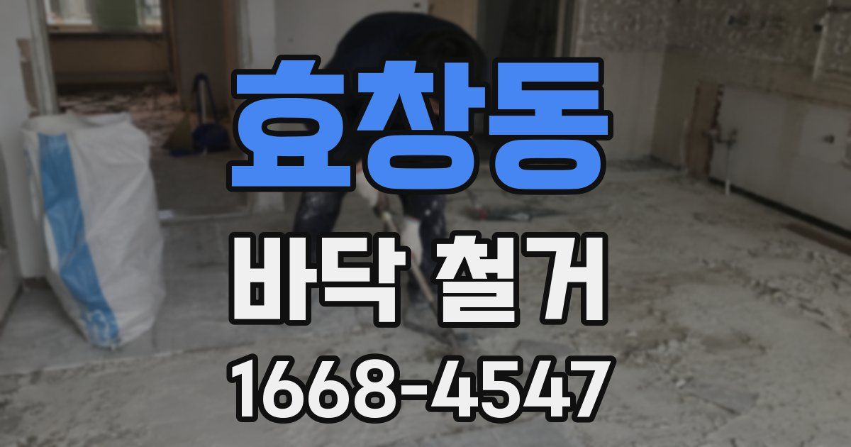 효창동 바닥 철거
