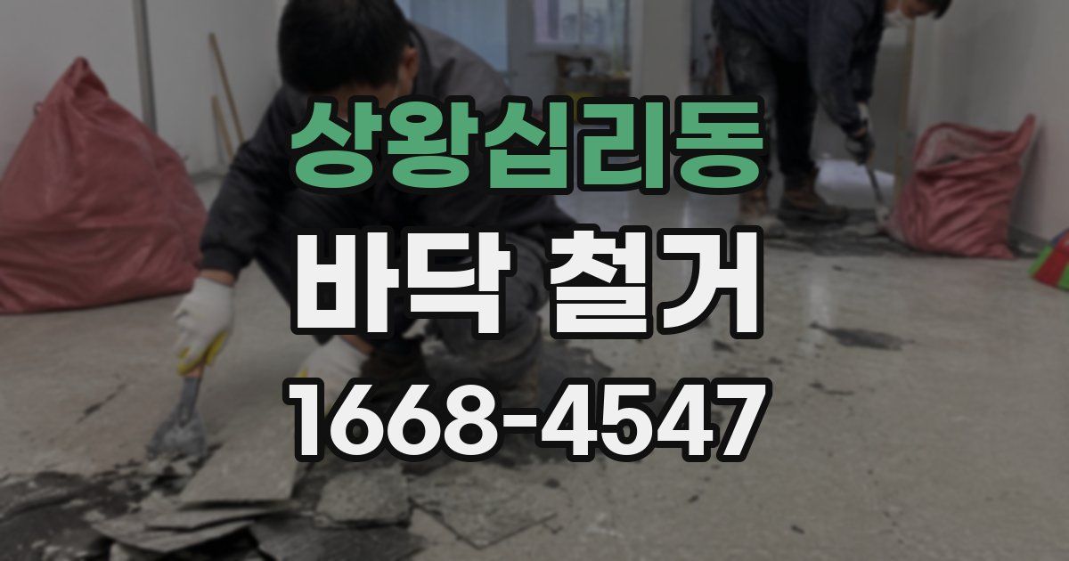 상왕십리동 바닥 철거
