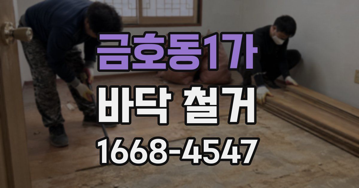 금호동1가 바닥 철거
