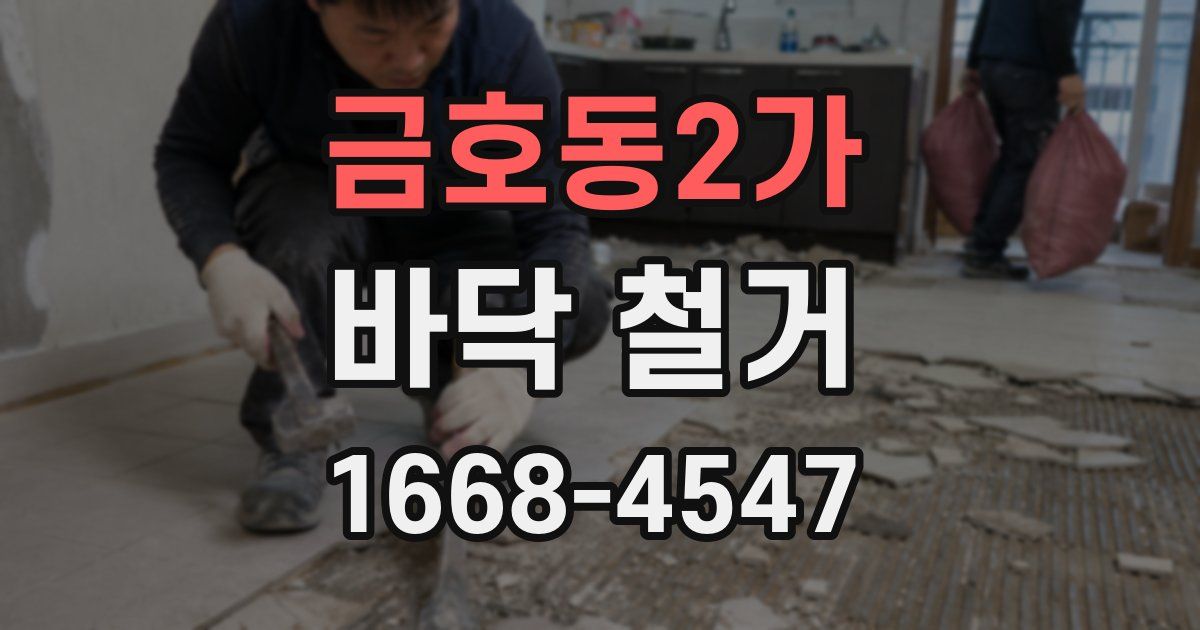 금호동2가 바닥 철거