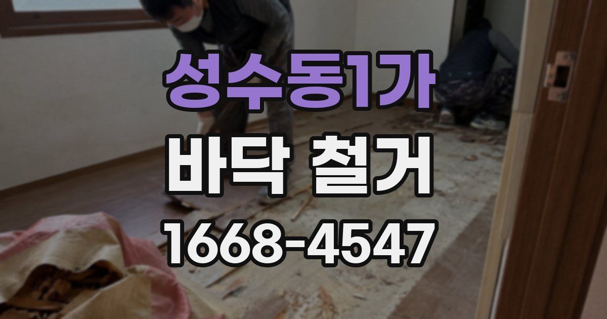 성수동1가 바닥 철거