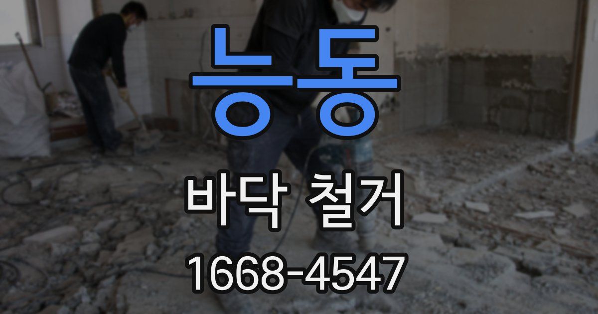 능동 바닥 철거