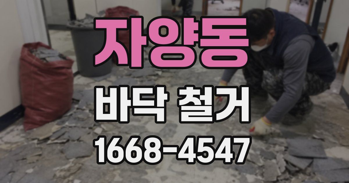 자양동 바닥 철거