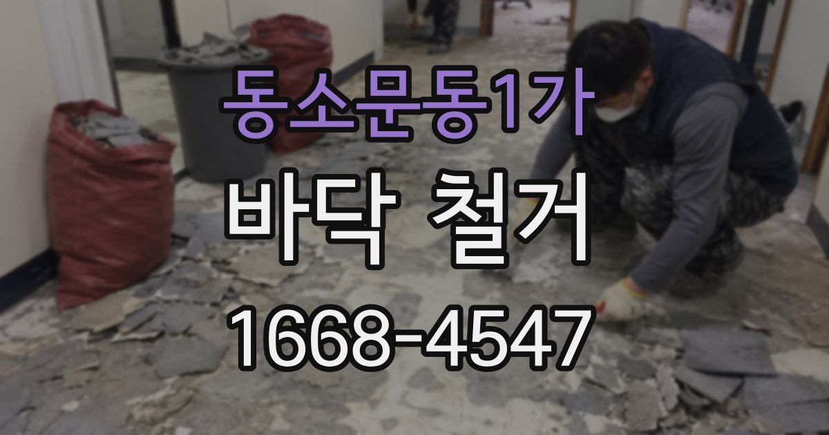 동소문동1가 바닥 철거